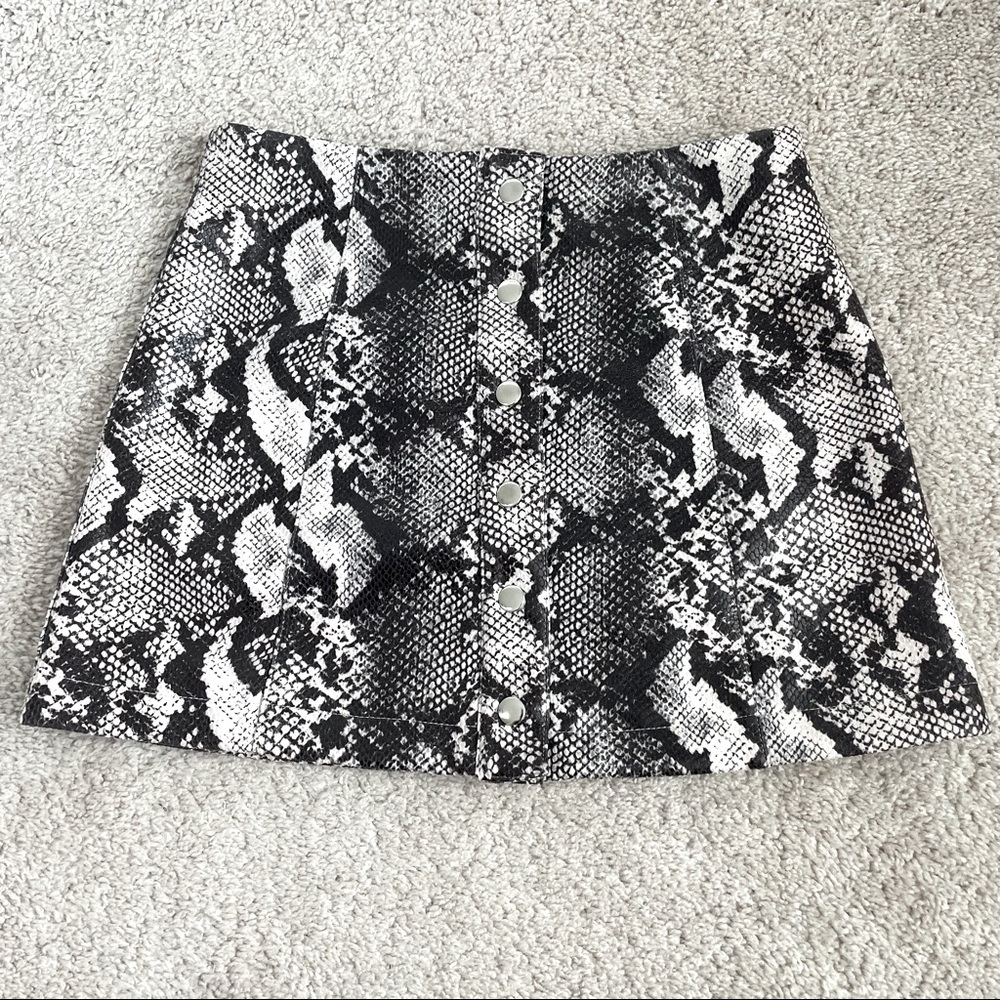 Urban outfitters faux snake skin mini skirt